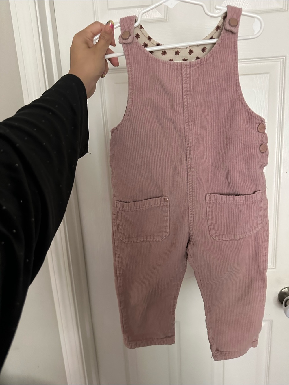 Zara Pink Corduroy Overalls